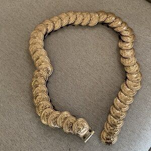 Vintage lion head stretch Versace style belt